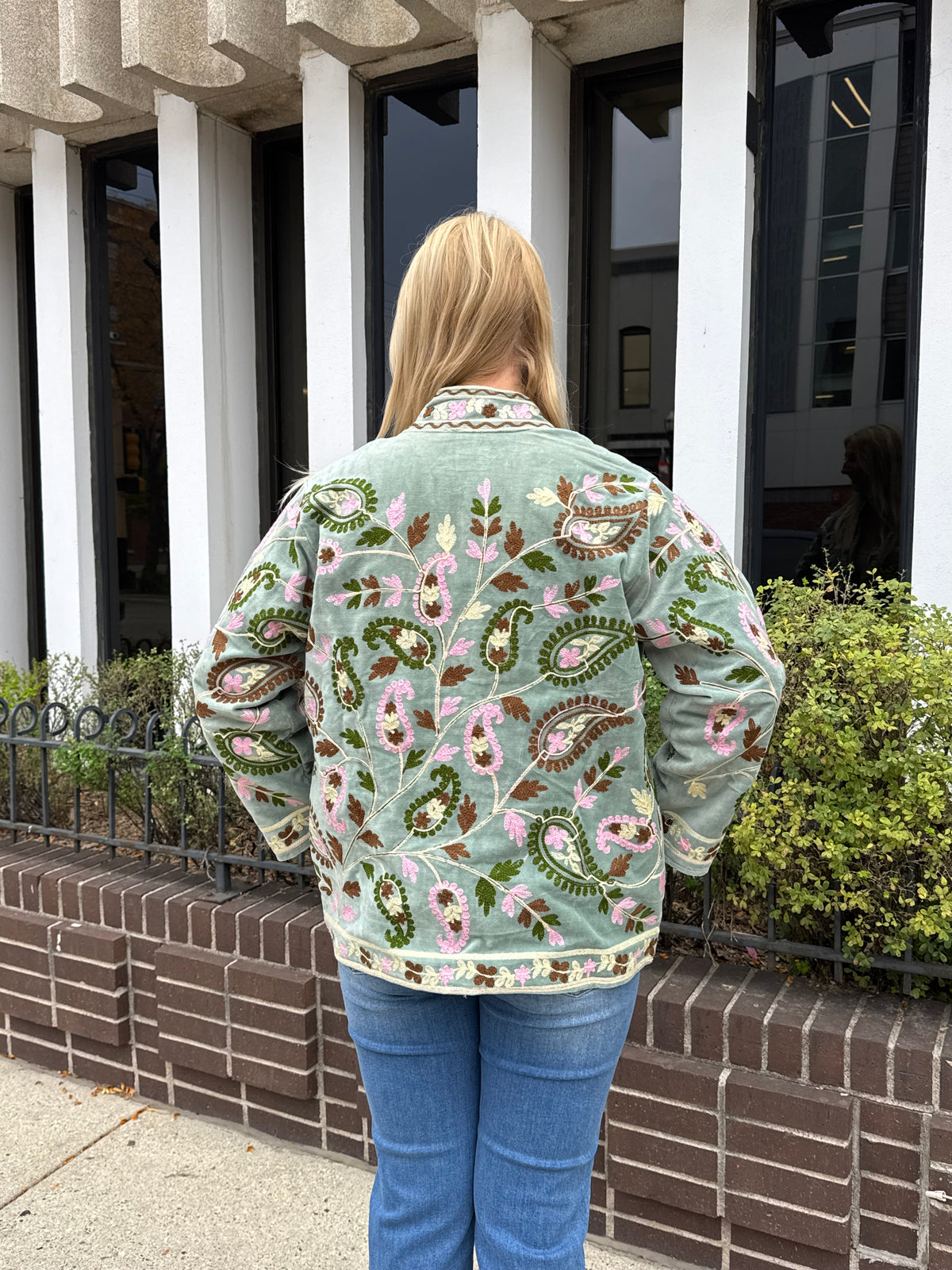10S. Velvet Suzani Short Jacket