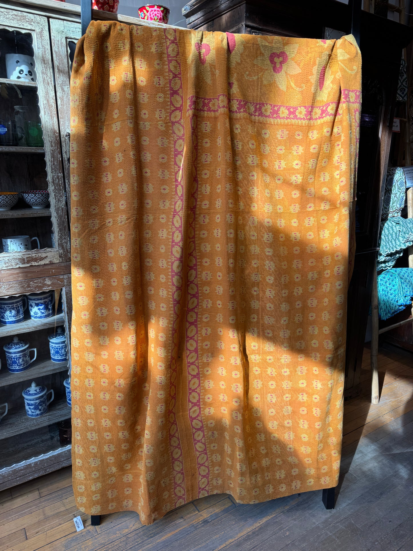 No. 222 Vintage Cotton Handstitched Kantha Throw