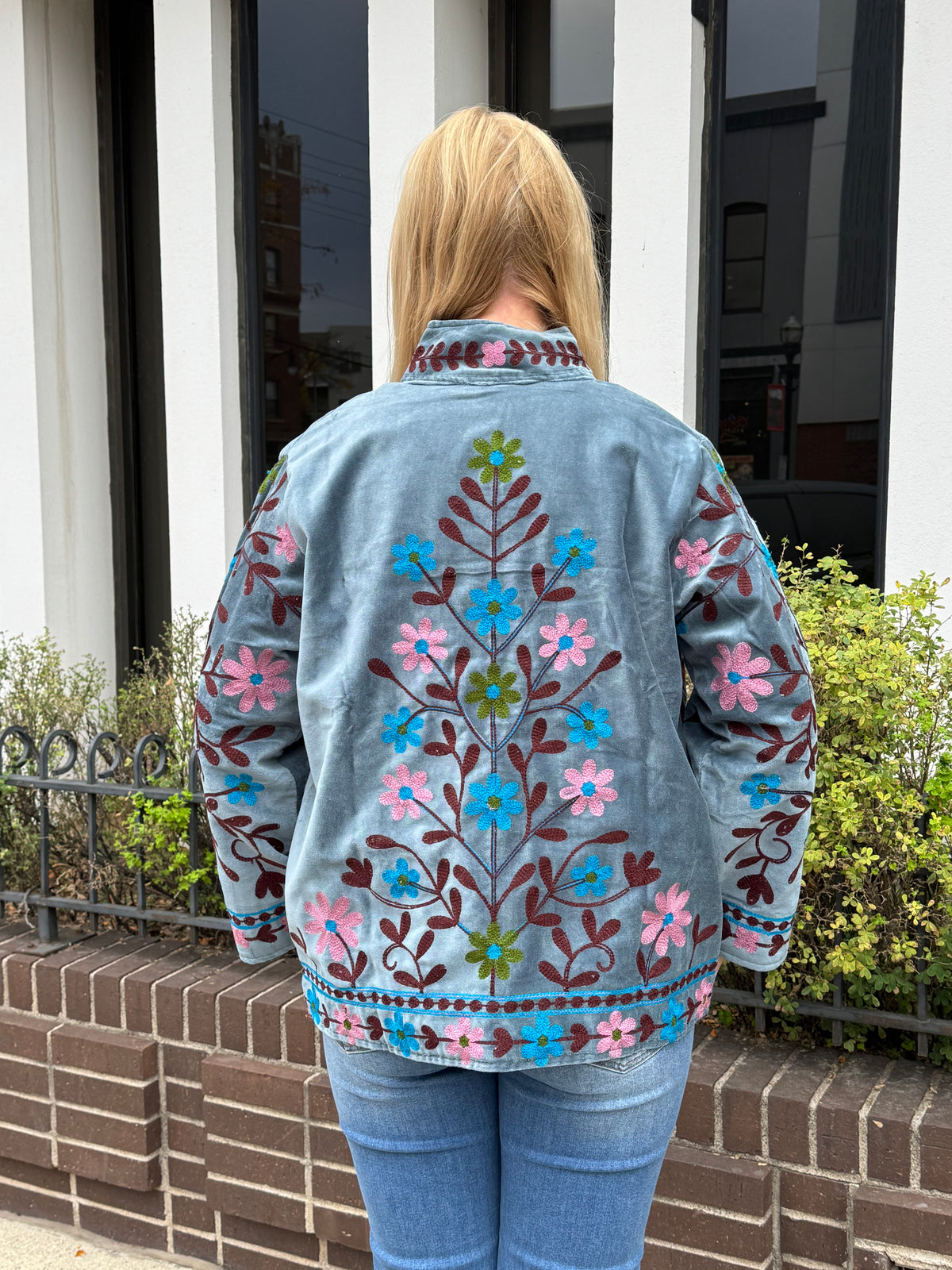 10Q. Velvet Suzani Short Jacket
