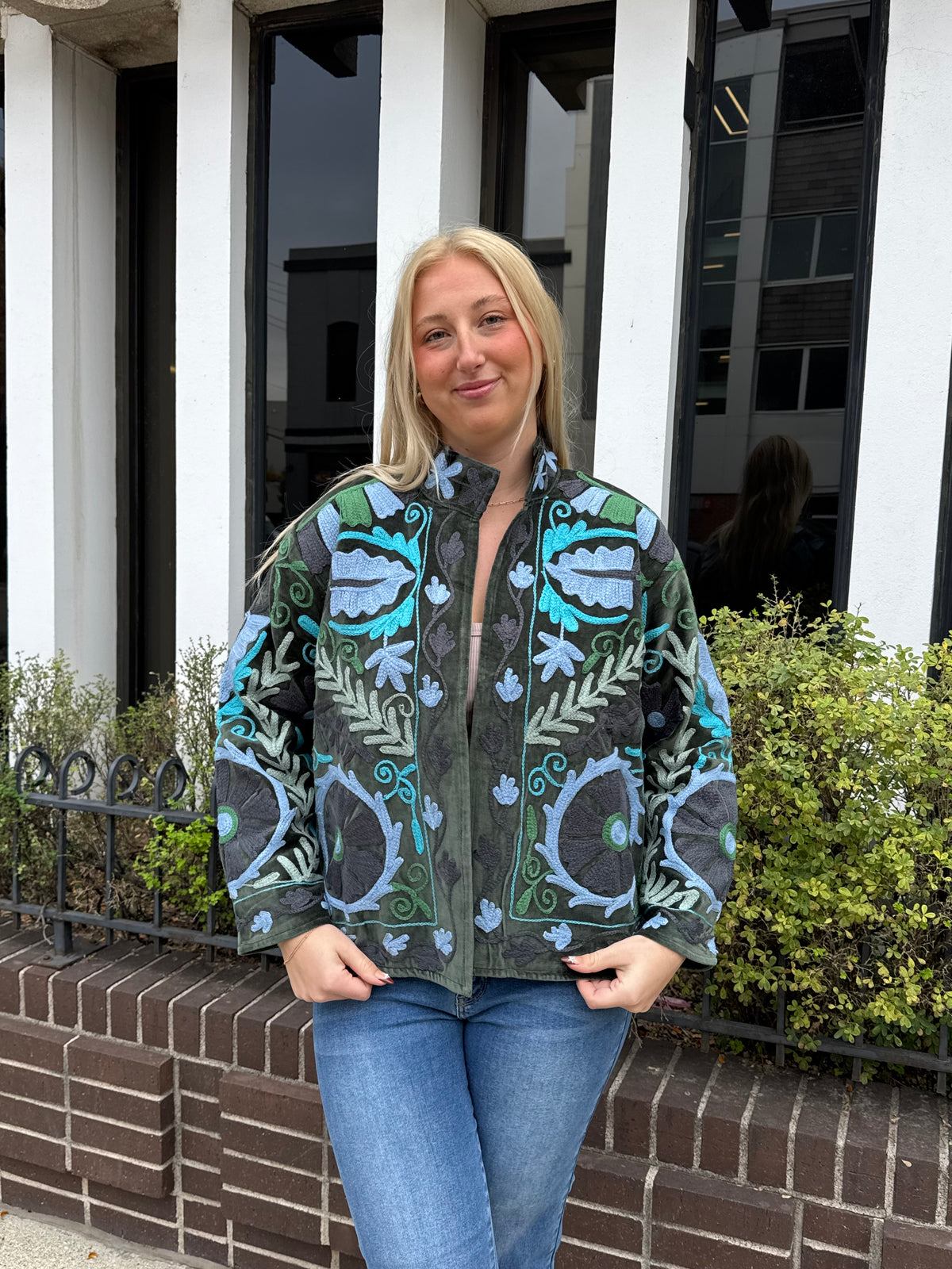 10U. Velvet Suzani Short Jacket
