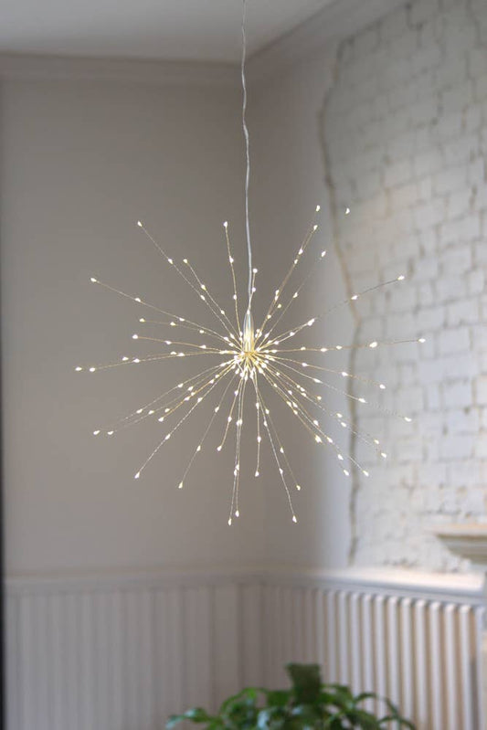 Hanging Starburst Light: Silver