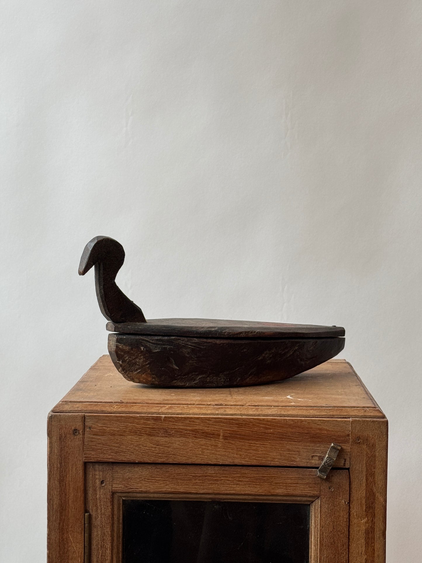 Hand Carved Vintage Wooden Bird Tikka Box