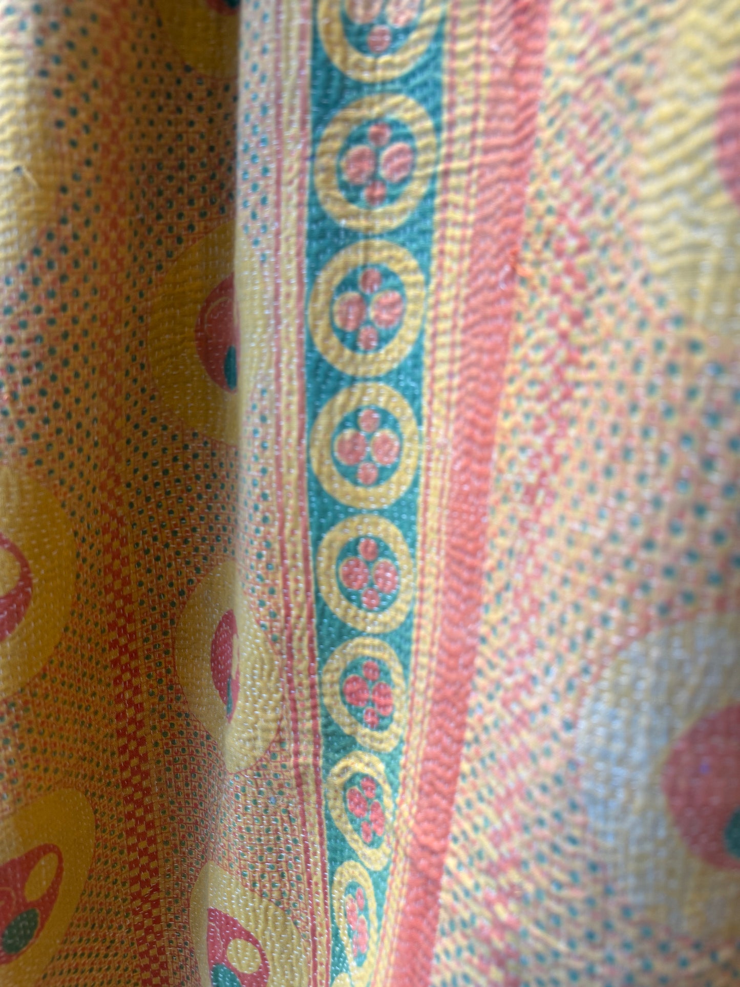 No. 147  Vintage Cotton Handstitched Kantha Throw