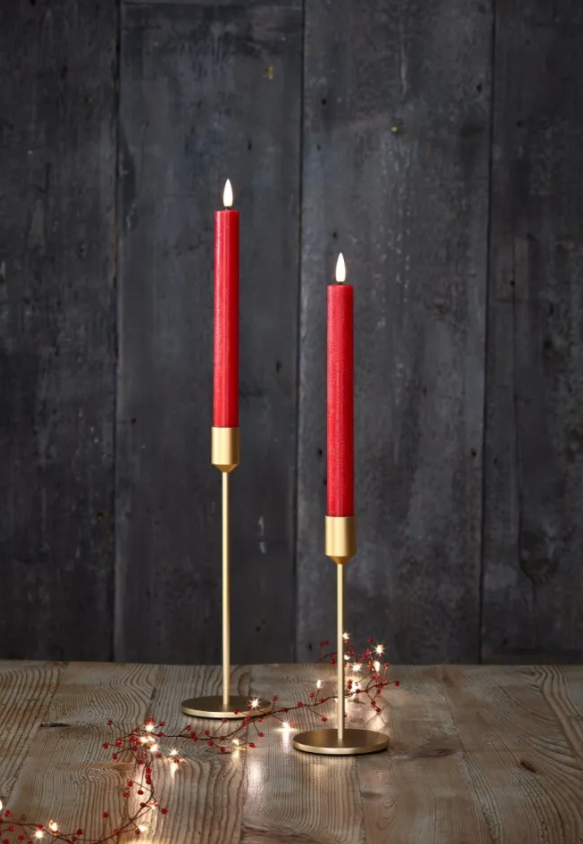 LED Chandelier Candles (Set of 2): Red