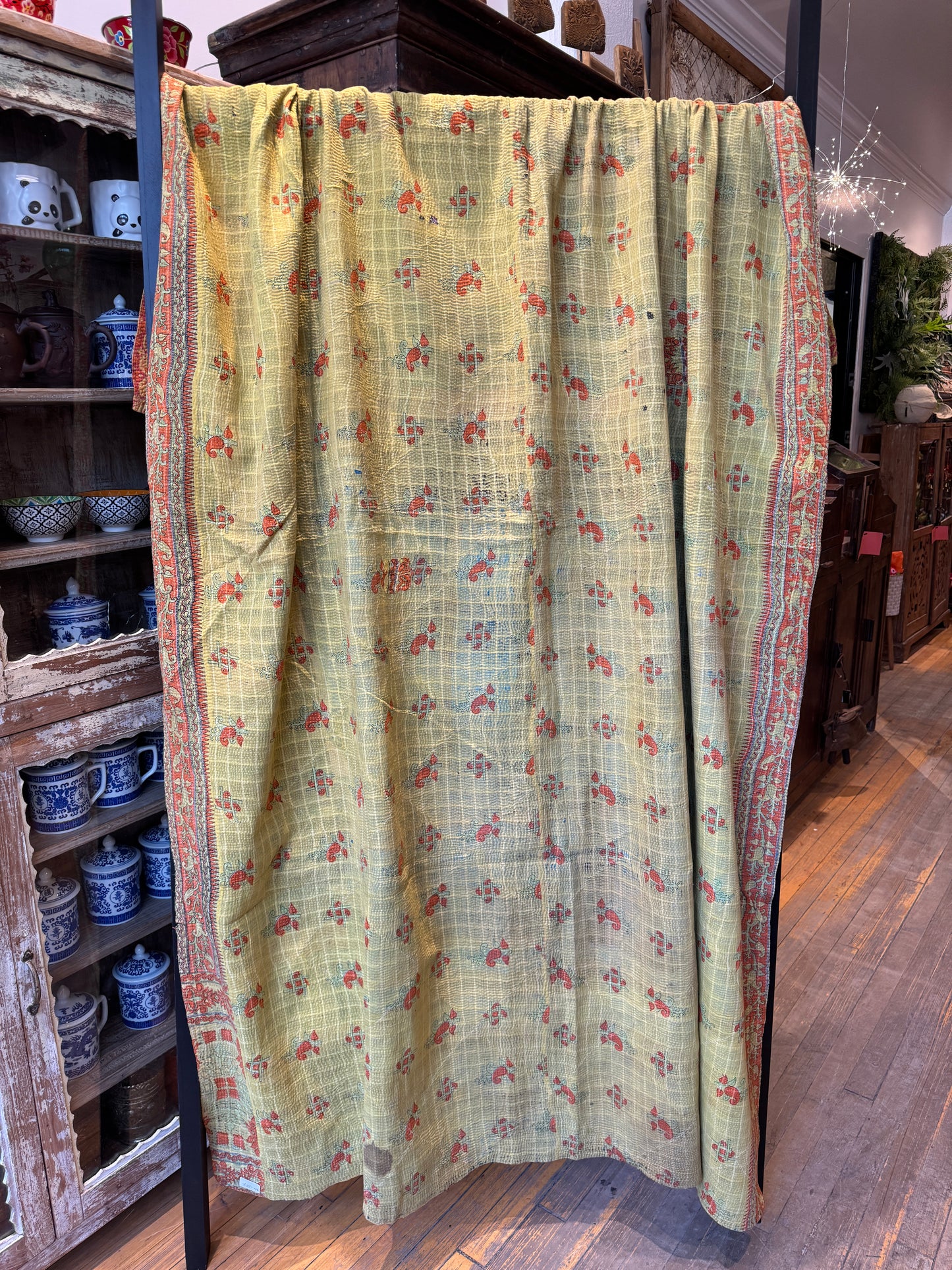 NO. 327 Vintage Cotton Handstitched Kantha Throw