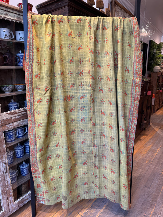 NO. 327 Vintage Cotton Handstitched Kantha Throw