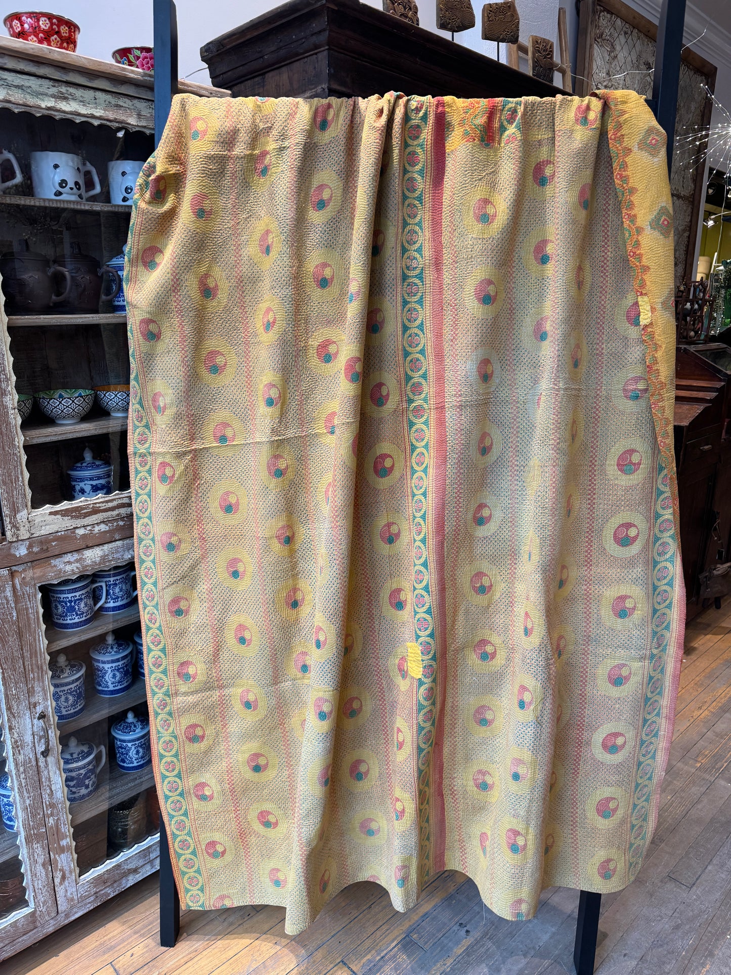 No. 147  Vintage Cotton Handstitched Kantha Throw