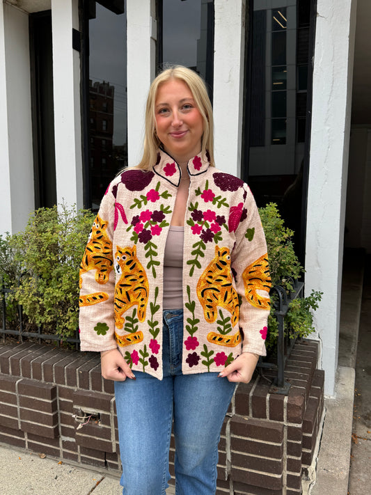 16A. Jute Suzani Short Jacket