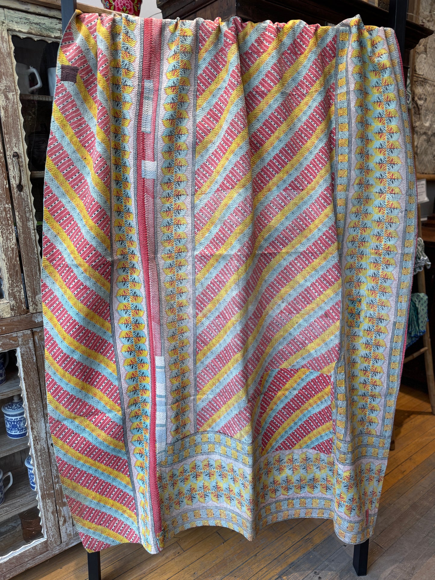 NO. 99 Vintage Cotton Handstitched Kantha Throw