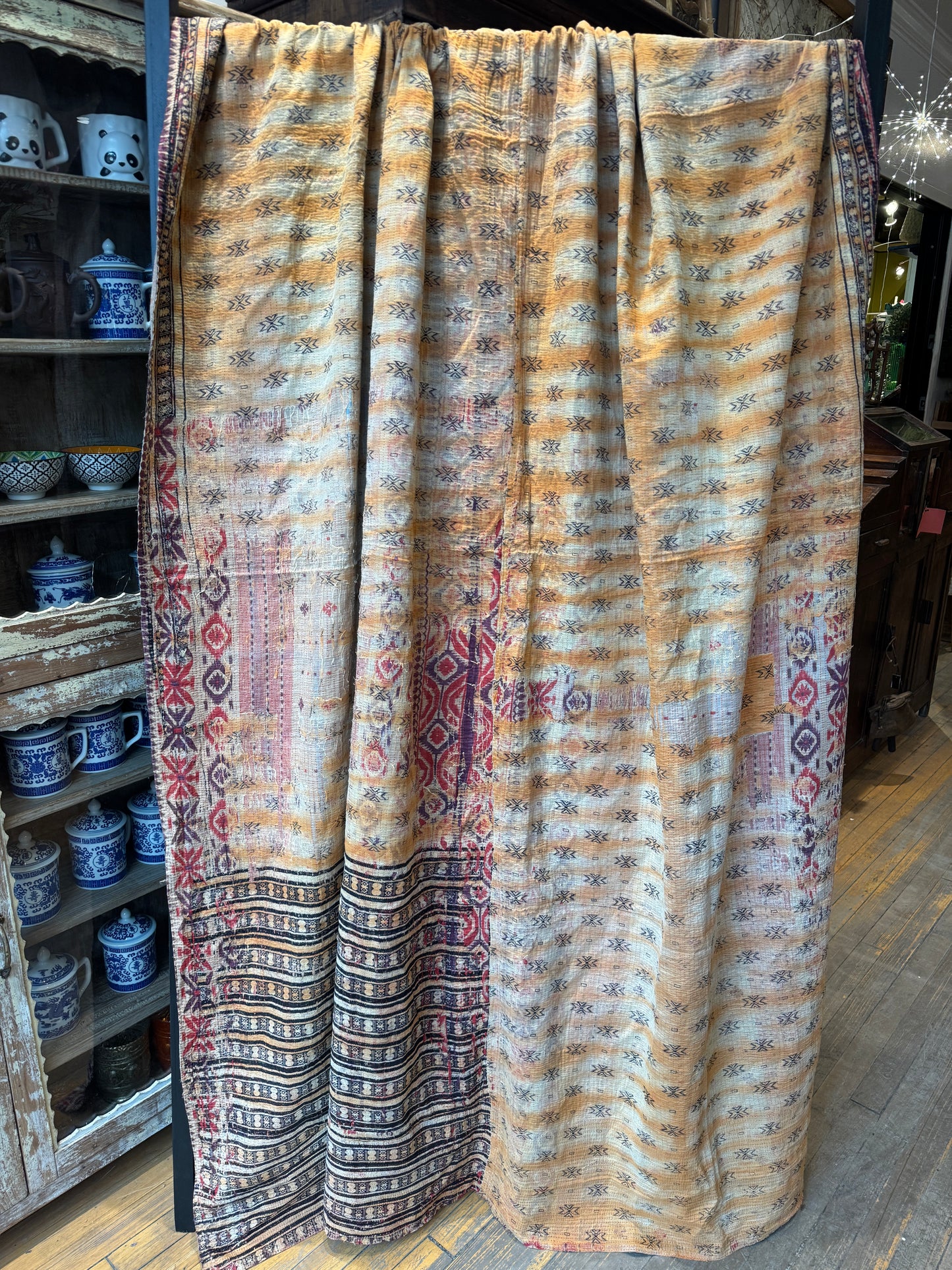 No. 301 Vintage Cotton Handstitched Kantha Throw