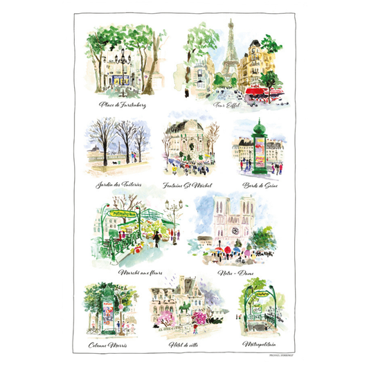 Paris Scenes Tea Towel