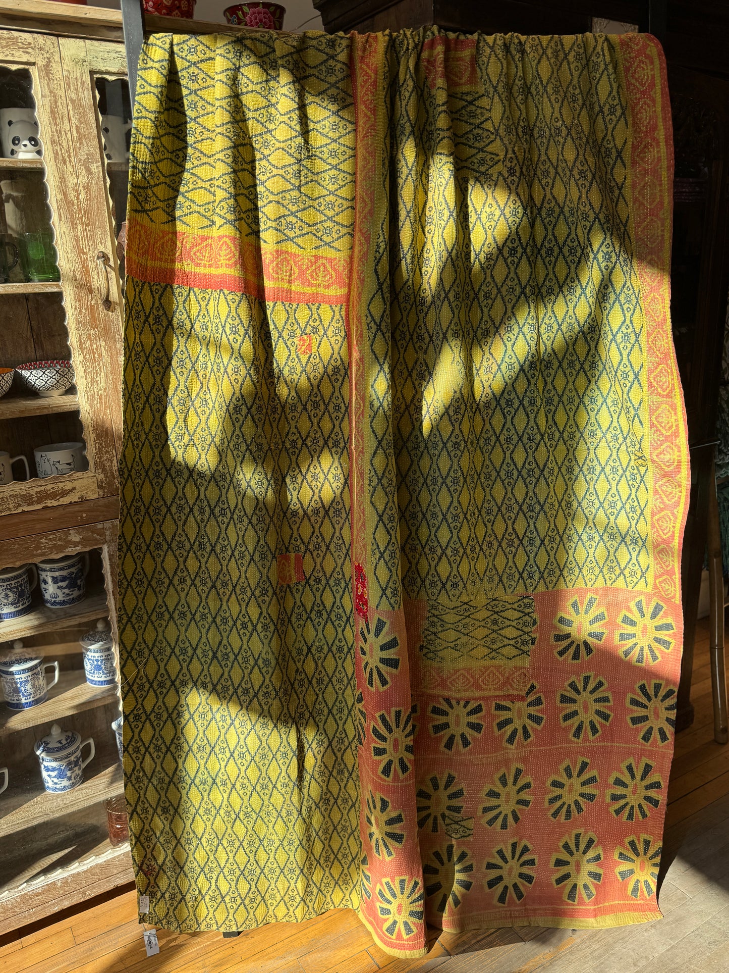 No. 32 Vintage Cotton Handstitched Kantha Throw