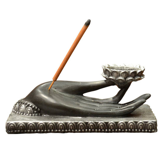 Resin Serenity Hand - Candle & Incense Holder