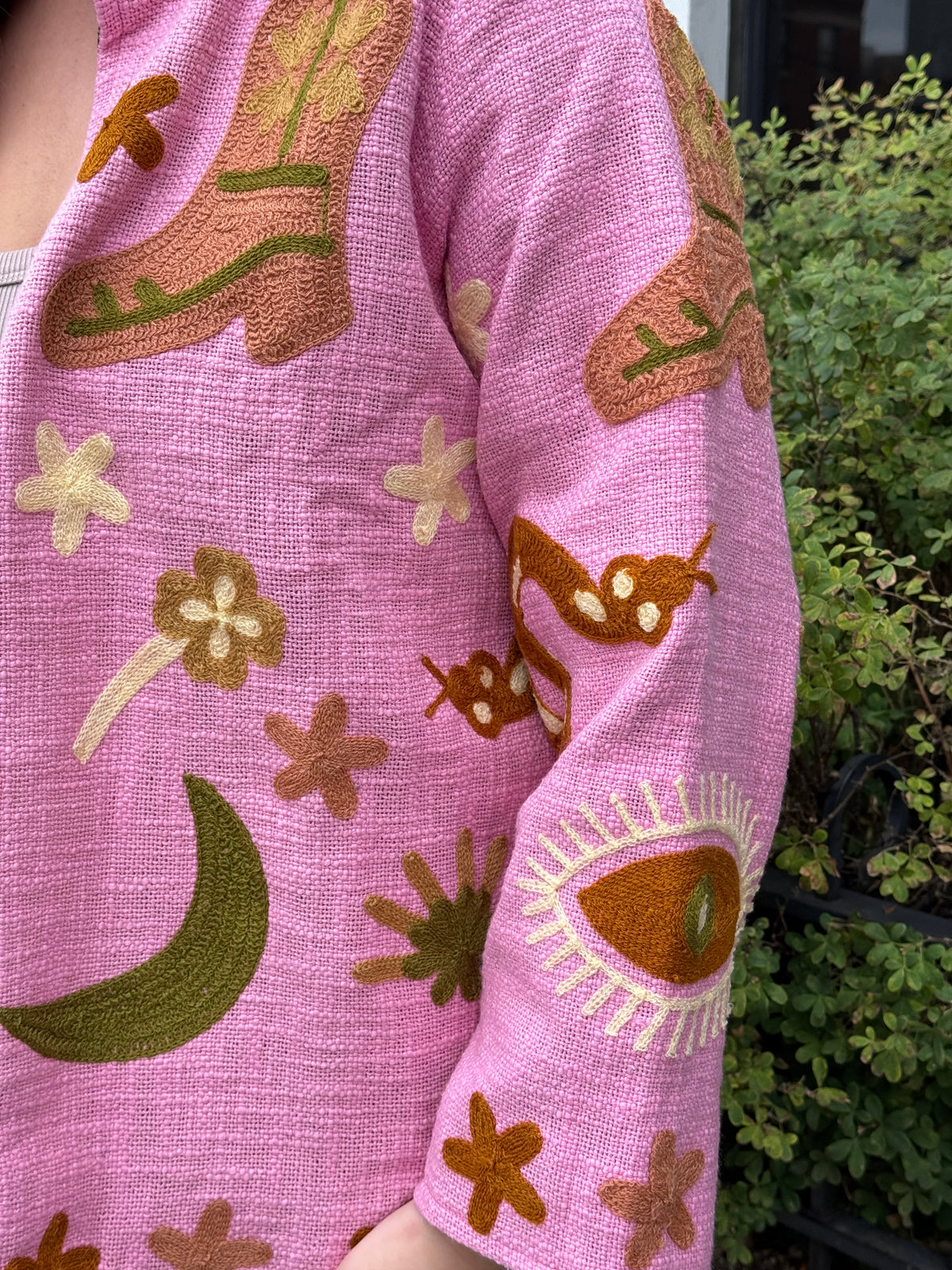 16H. Jute Suzani Short Jacket