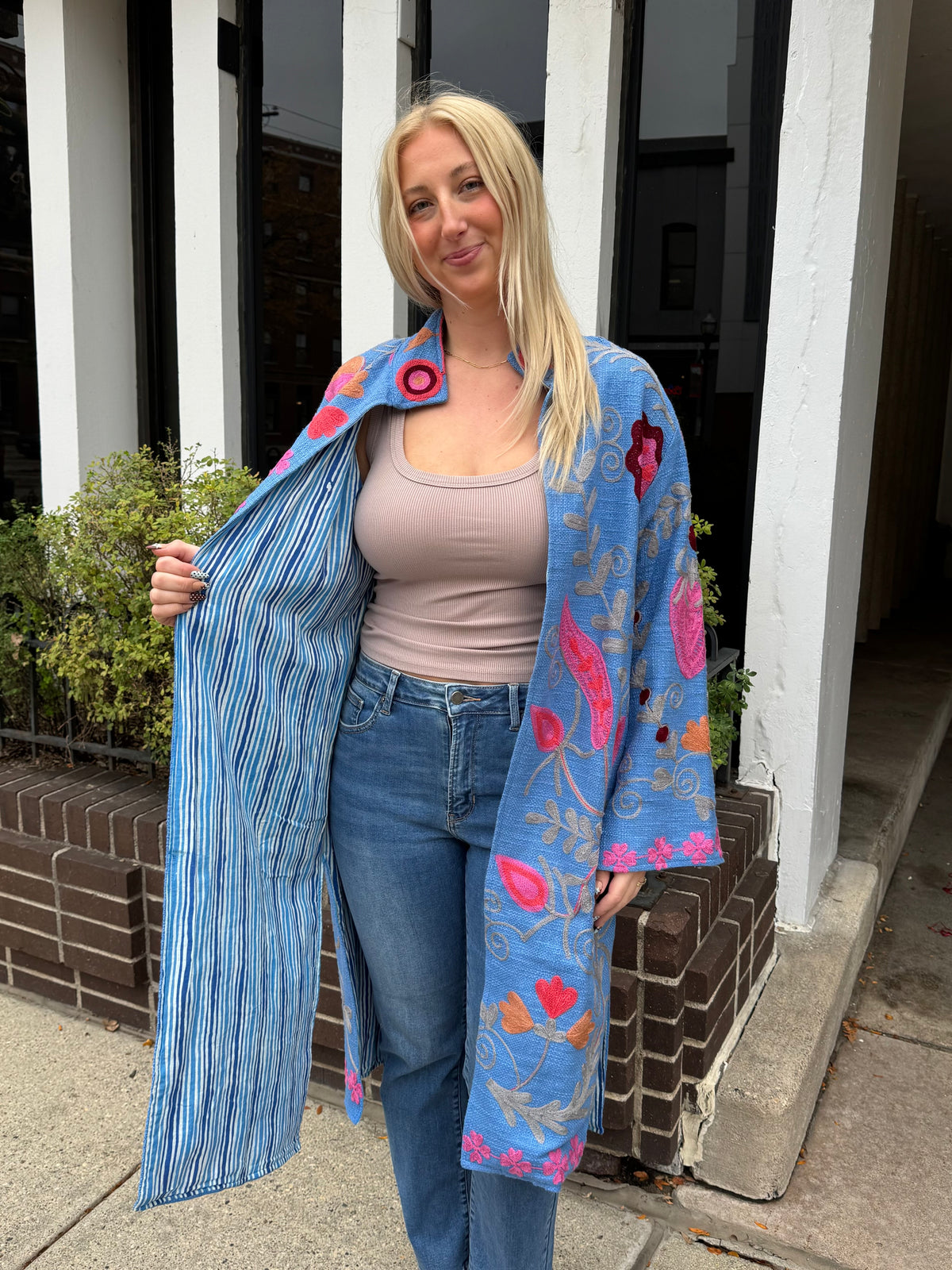 3B. Jute Suzani Long Jacket