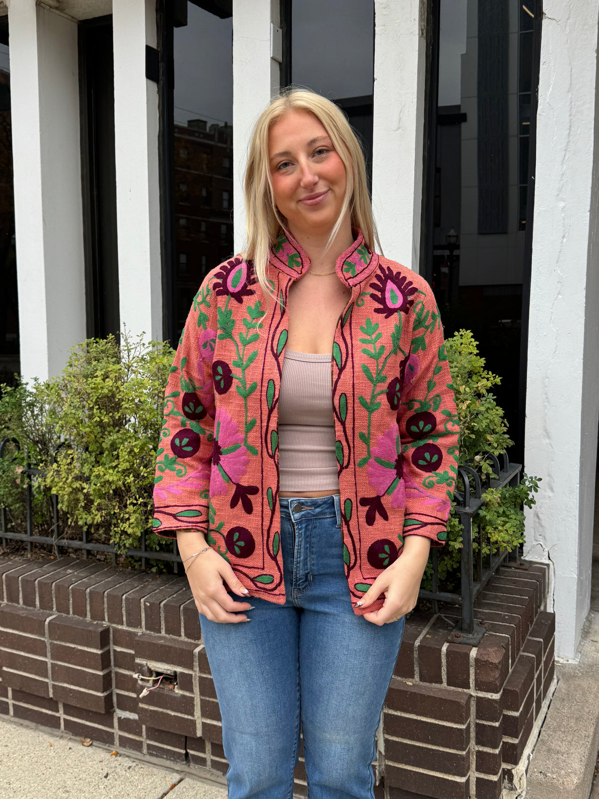 16E. Jute Suzani Short Jacket