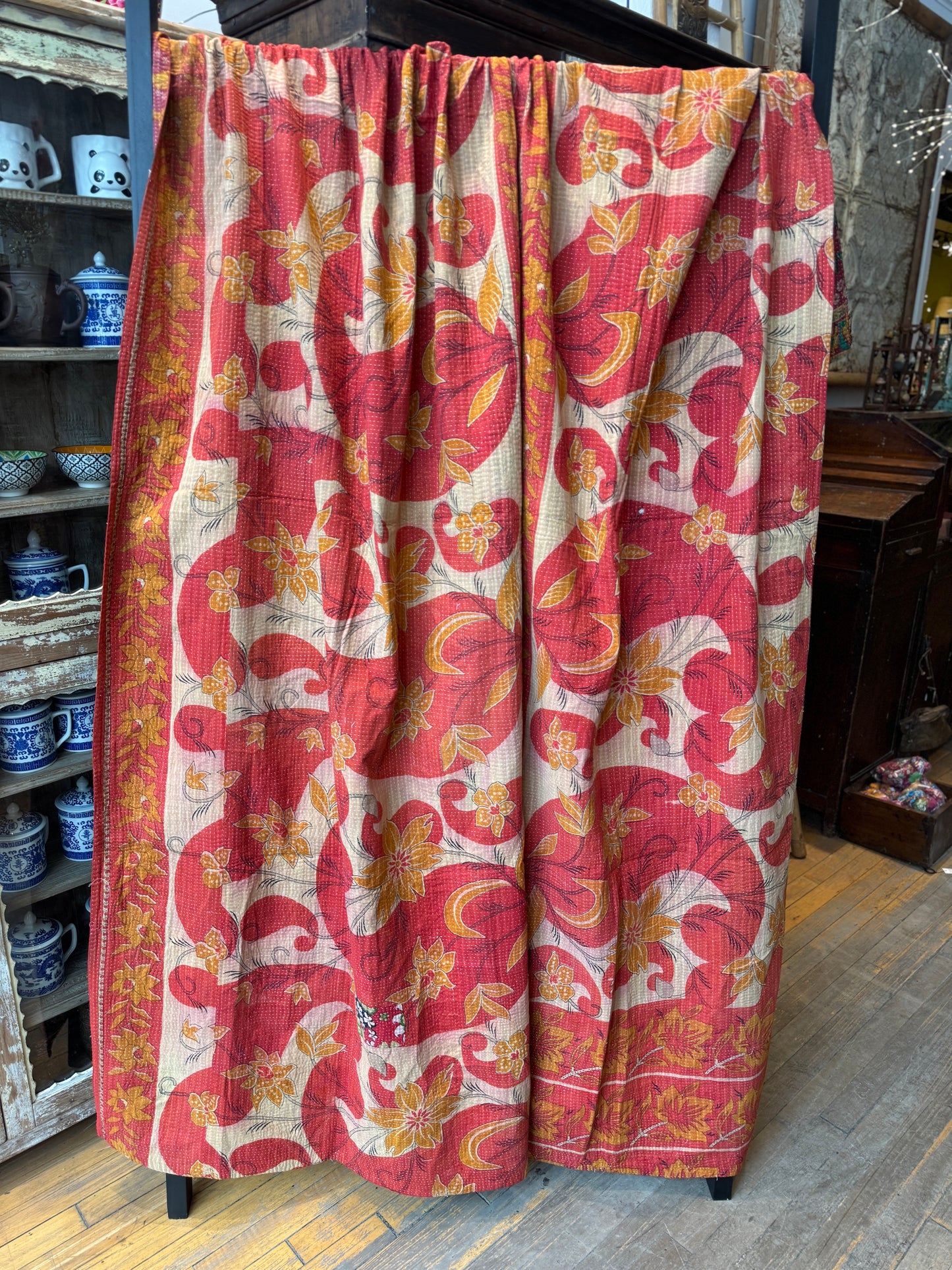 No. 92 Vintage Cotton Handstitched Kantha Throw