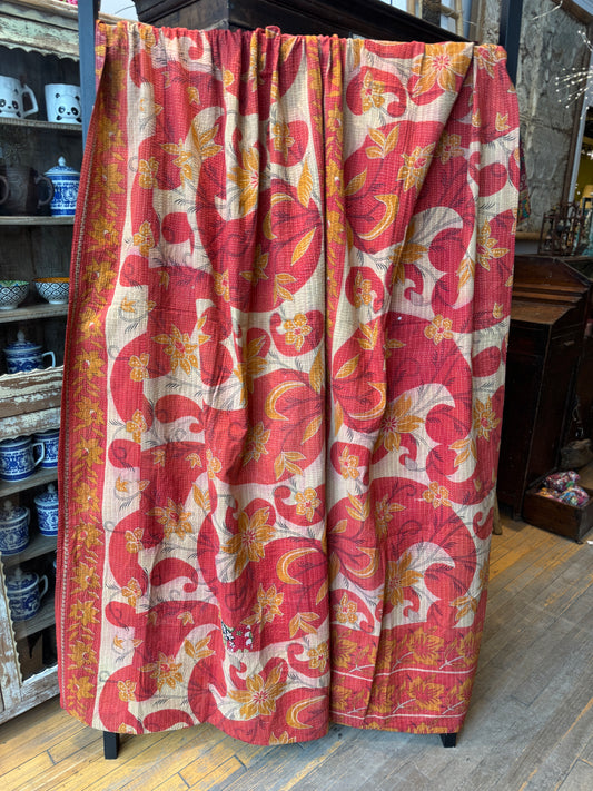 No. 92 Vintage Cotton Handstitched Kantha Throw