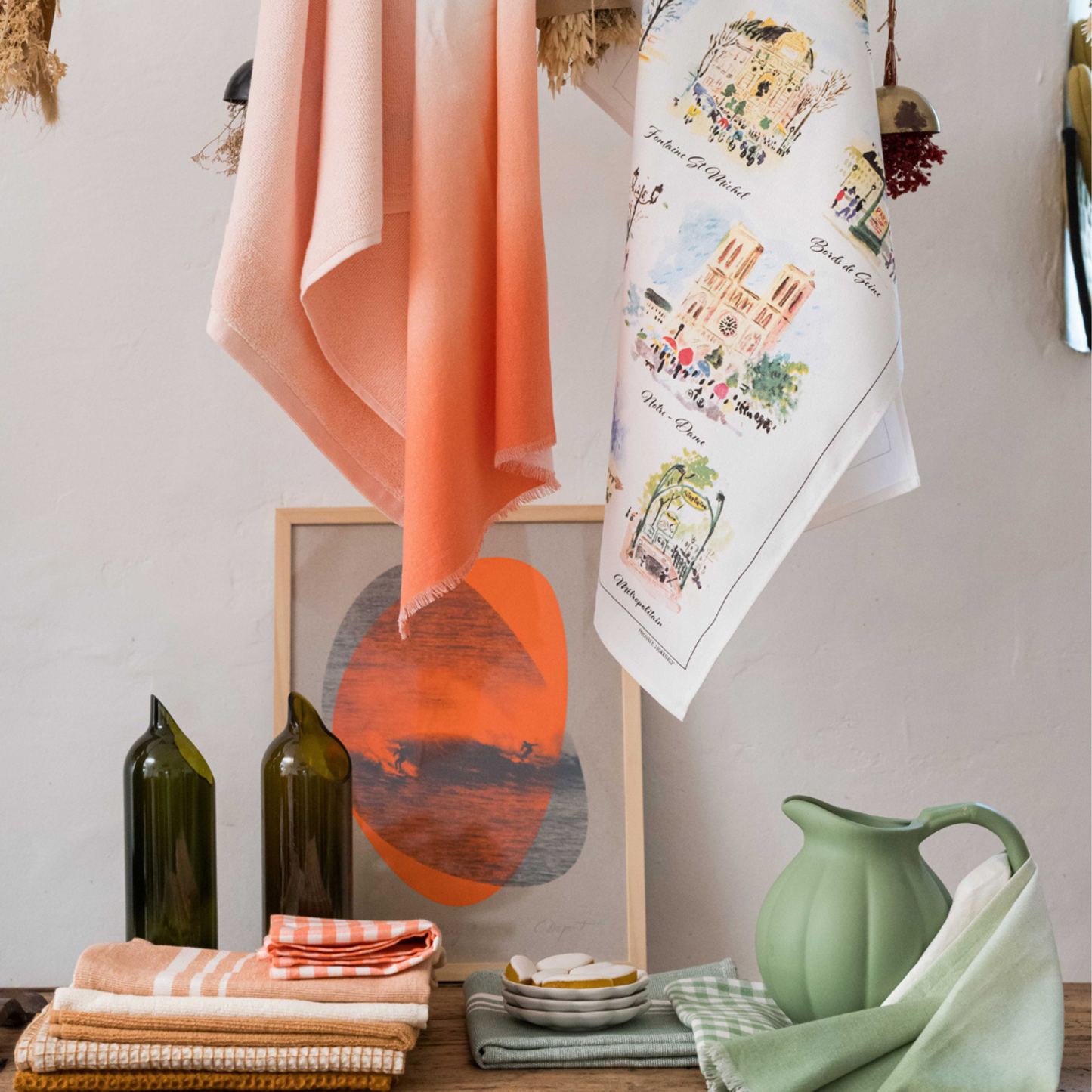 Paris Scenes Tea Towel