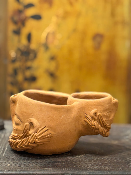 Two Ladies Heads Handmade Pottery