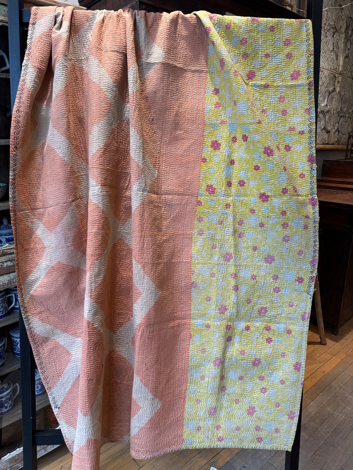 No. 222 Vintage Cotton Handstitched Kantha Throw