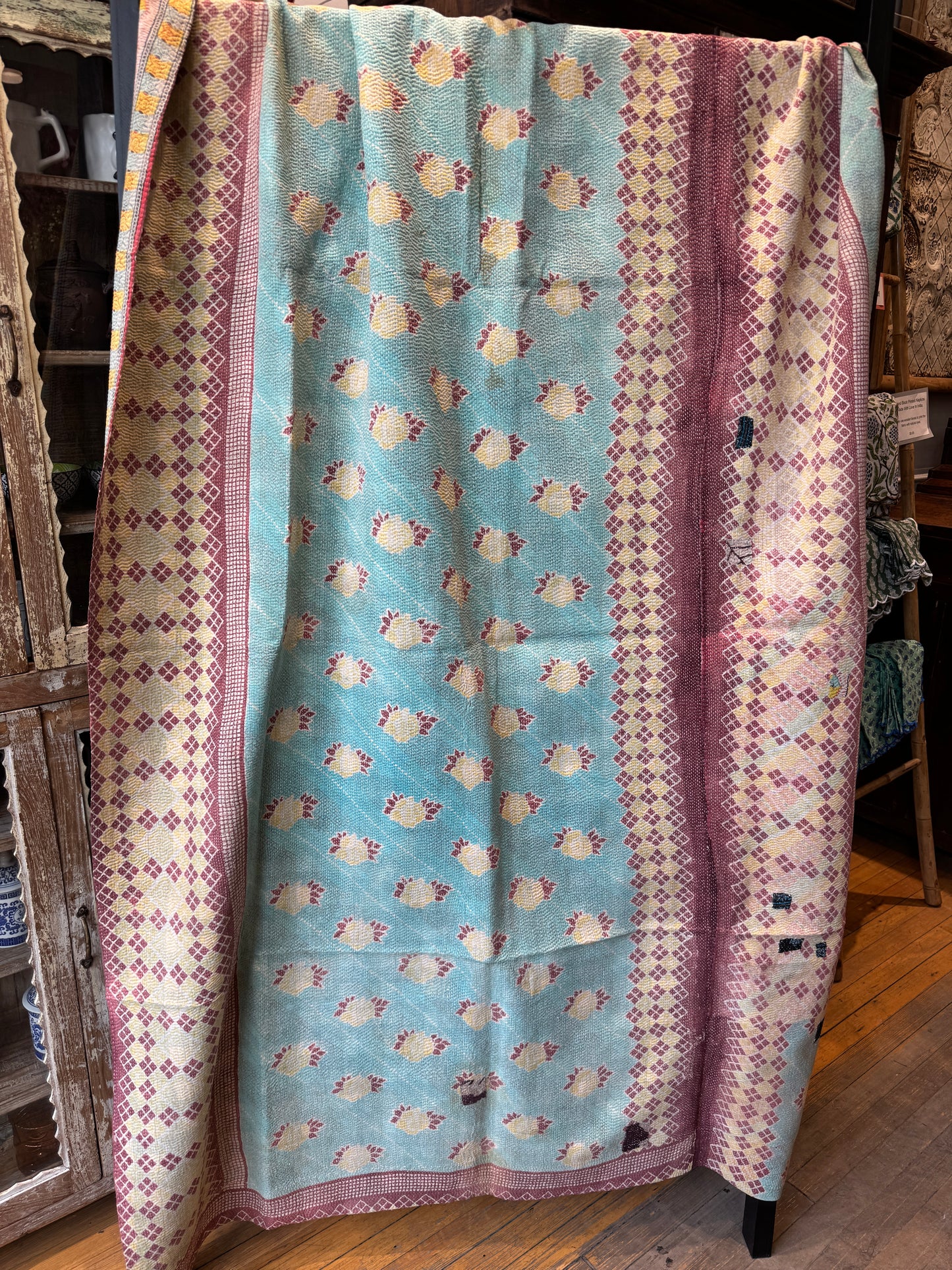 NO. 99 Vintage Cotton Handstitched Kantha Throw