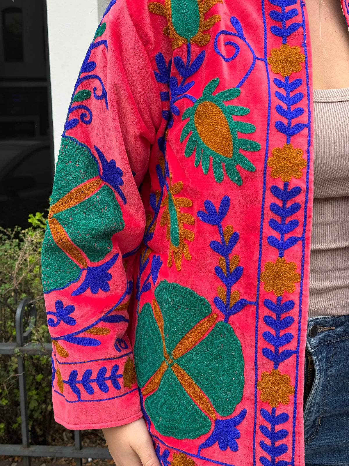 10K. Velvet Suzani Short Jacket