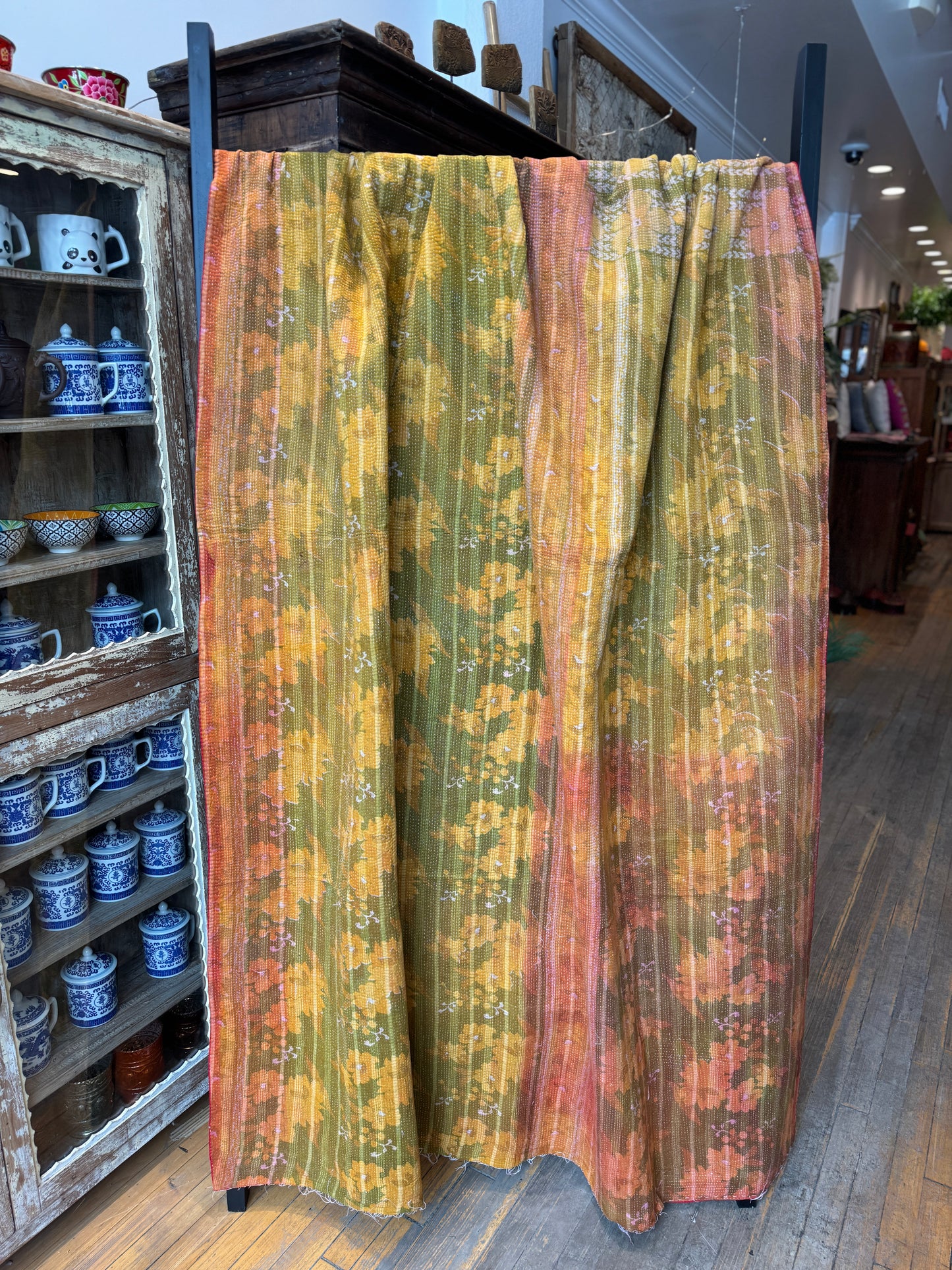 No. 122  Vintage Cotton Handstitched Kantha Throw