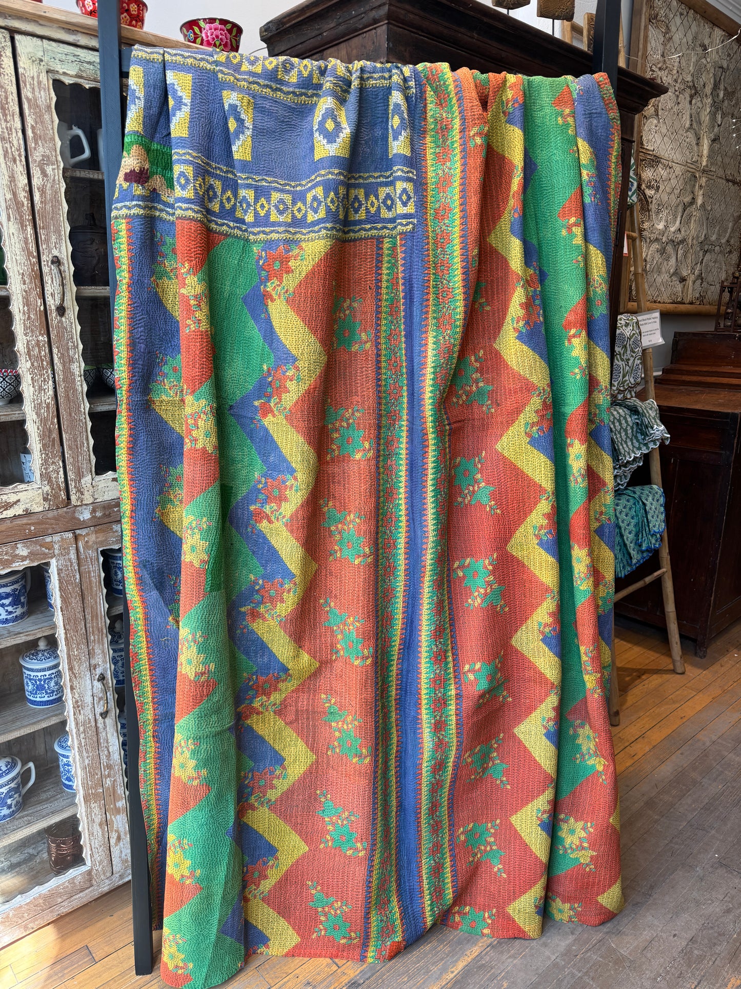 No. 149  Vintage Cotton Handstitched Kantha Throw