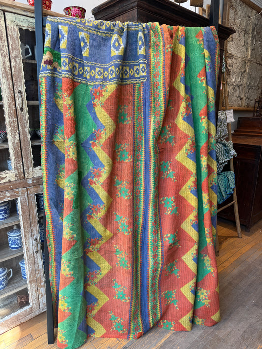 No. 149  Vintage Cotton Handstitched Kantha Throw