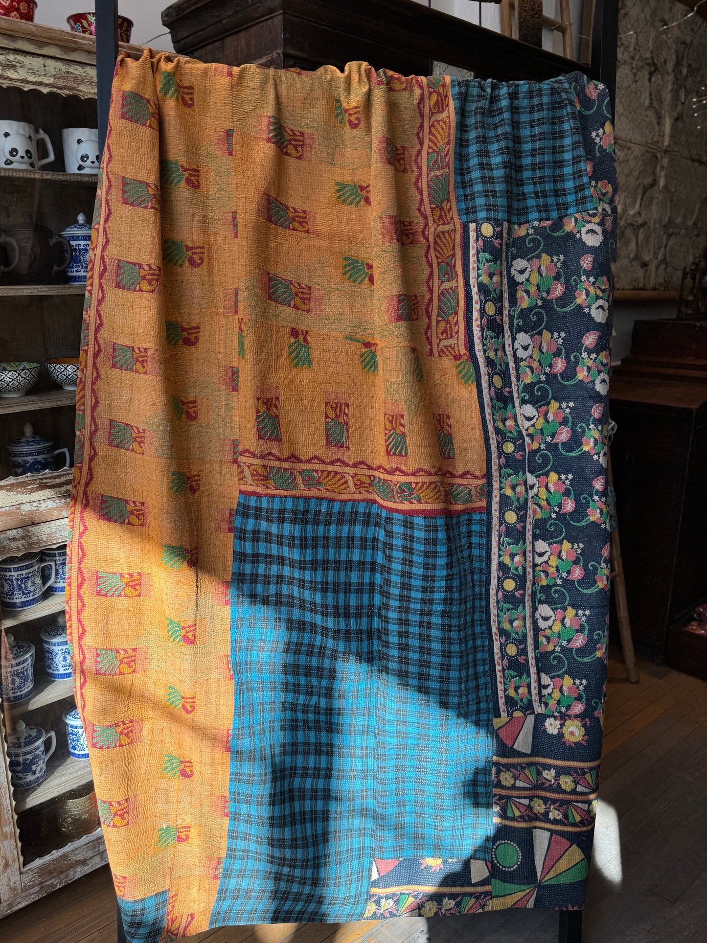 No. 259 Vintage Cotton Handstitched Kantha Throw