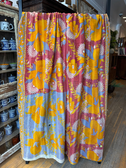 No. 103 Vintage Cotton Handstitched Kantha Throw