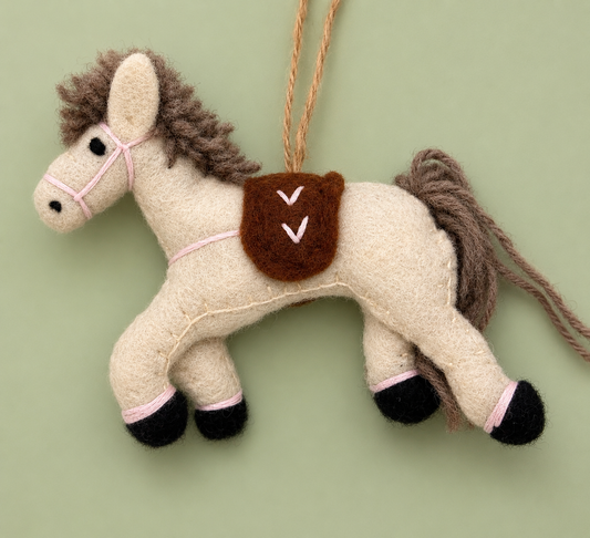 Handmade Felted Wool Pony