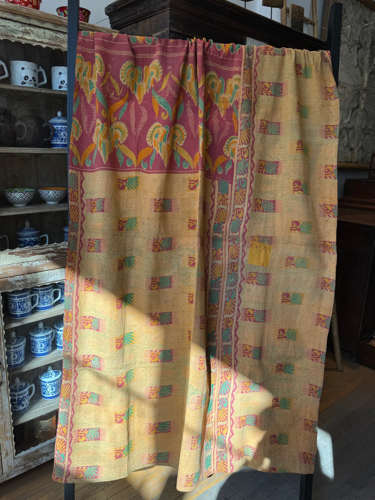No. 259 Vintage Cotton Handstitched Kantha Throw
