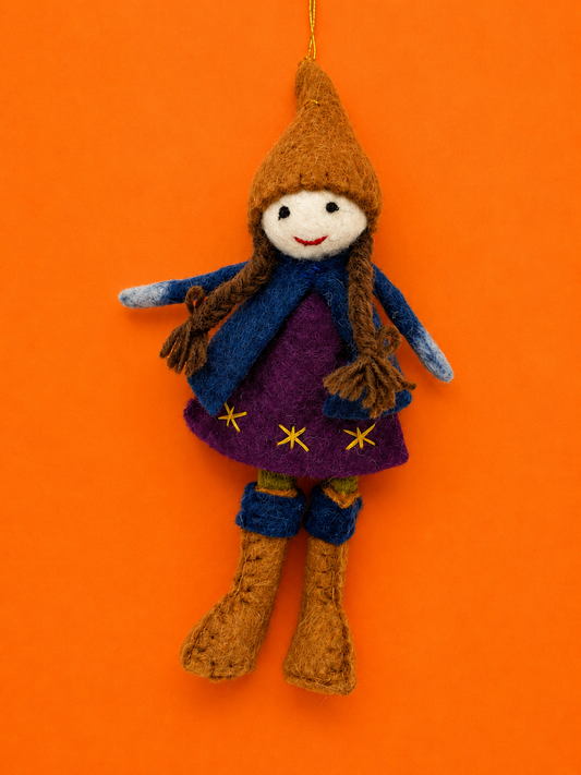 Handmade Felted Wool Maggie Doll