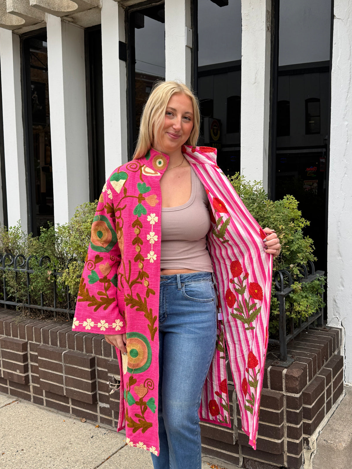 3C. Jute Suzani Long Jacket
