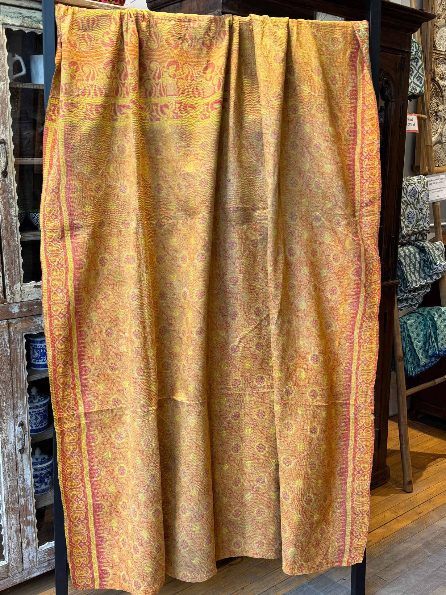 NO. 327 Vintage Cotton Handstitched Kantha Throw