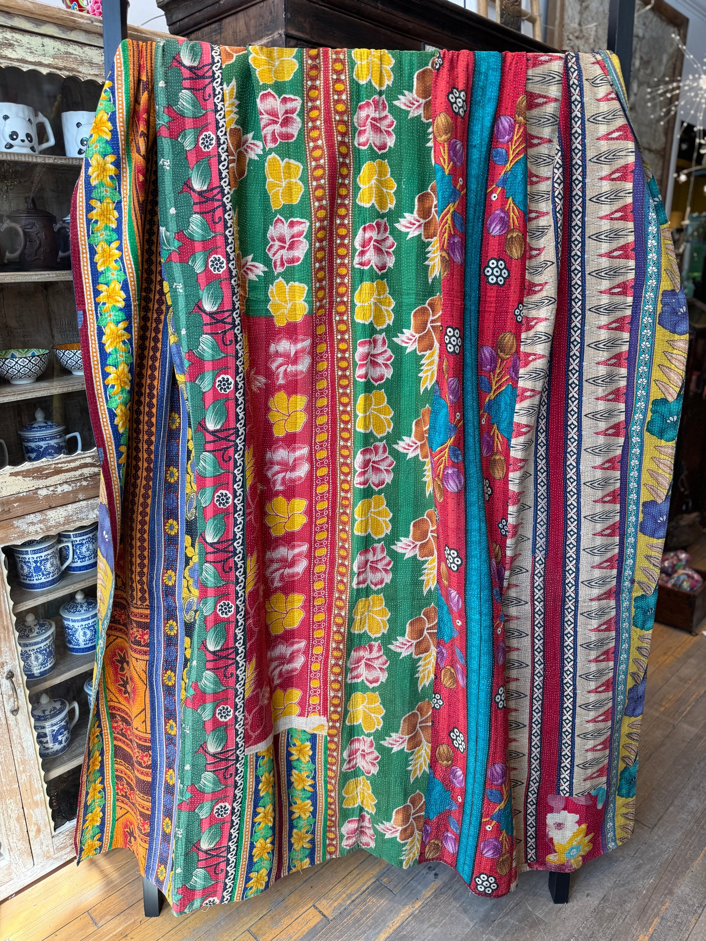 No. 132 Vintage Cotton Handstitched Kantha Throw