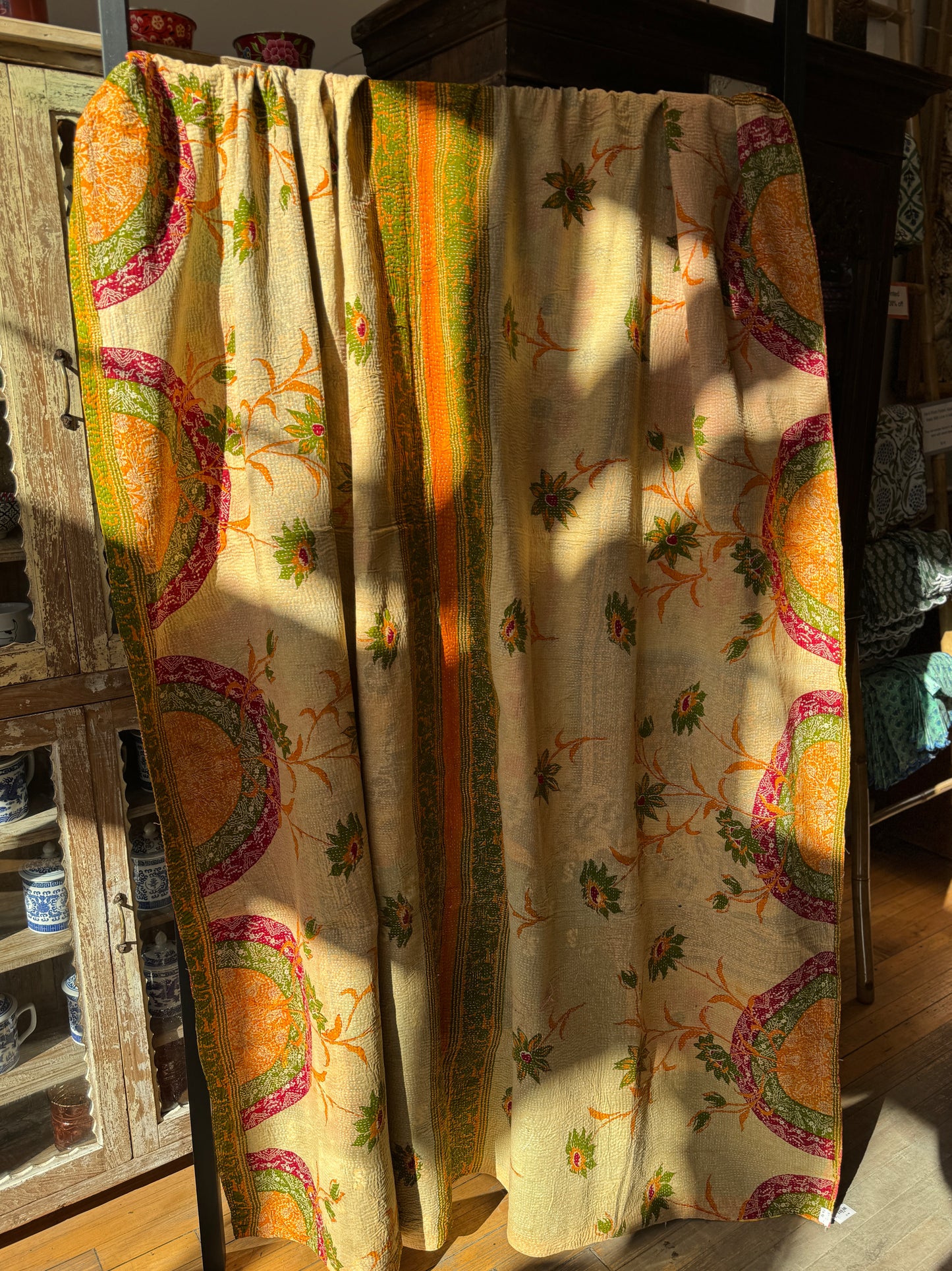 No. 15 Vintage Cotton Kantha Throw