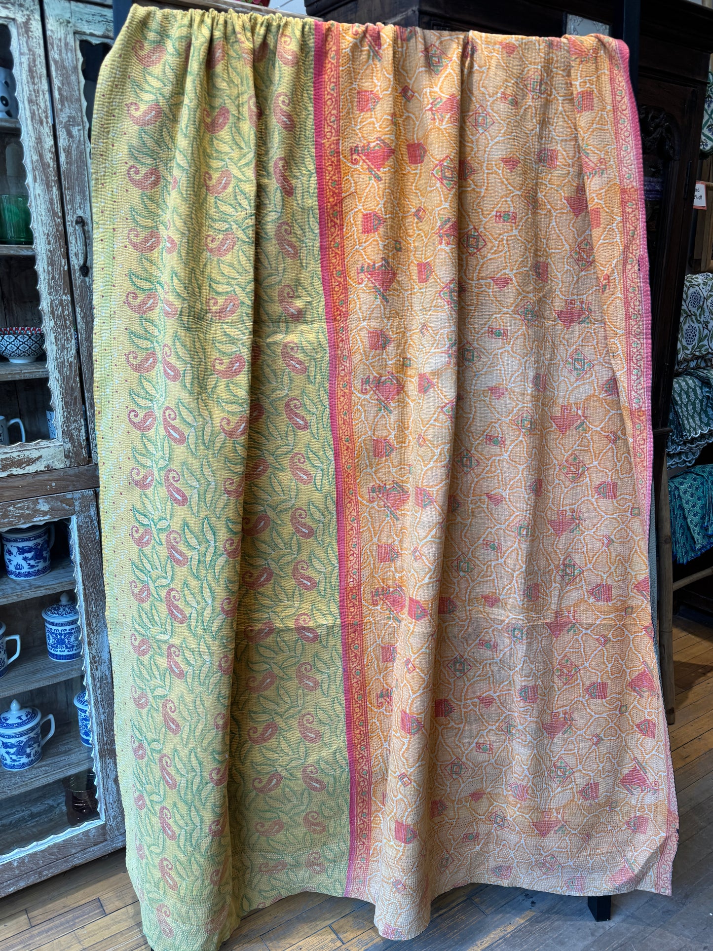 No. 213 Vintage Handstitched Kantha Throw