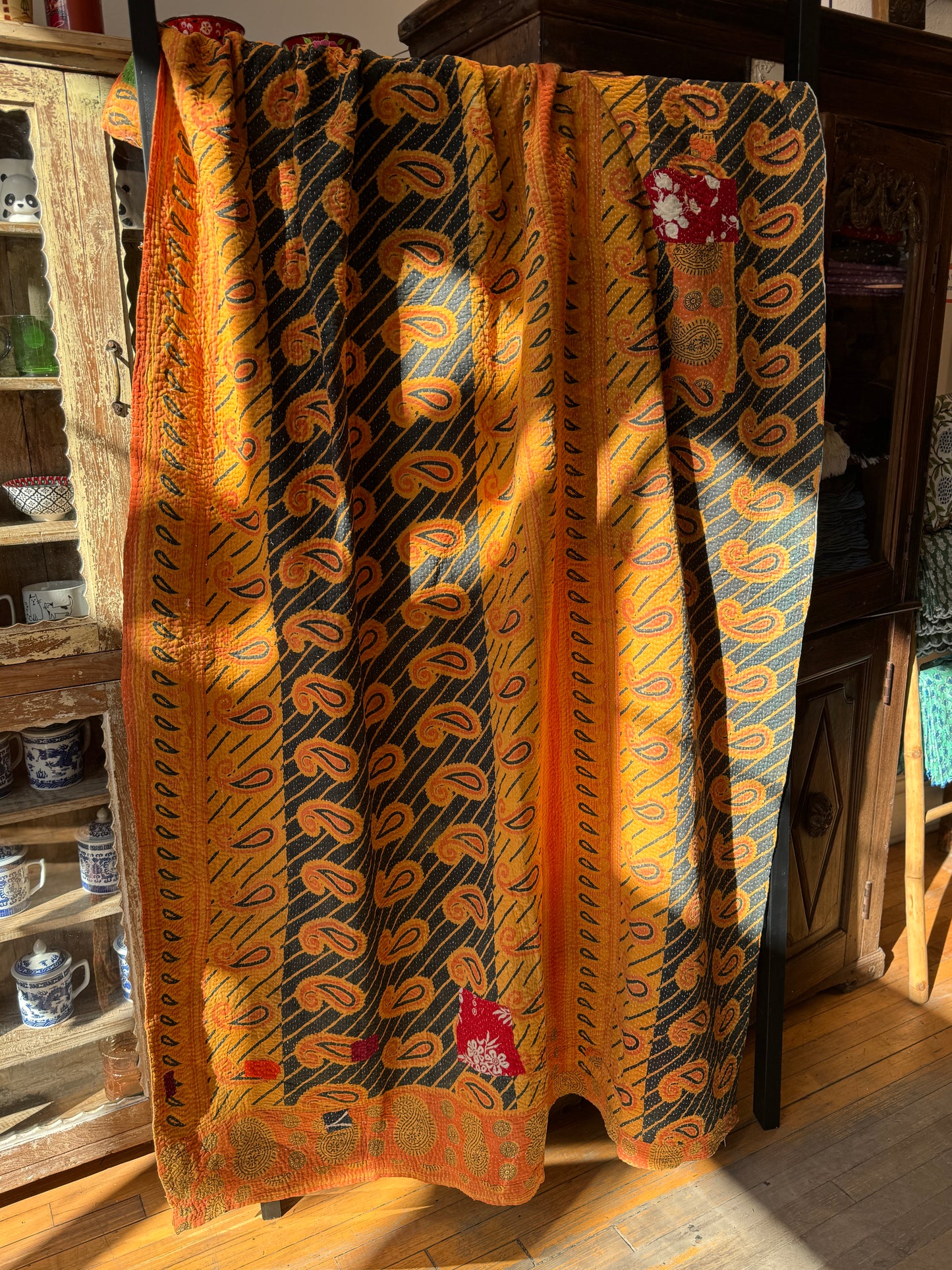 No. 311 Vintage Cotton Handstitched Kantha Throw