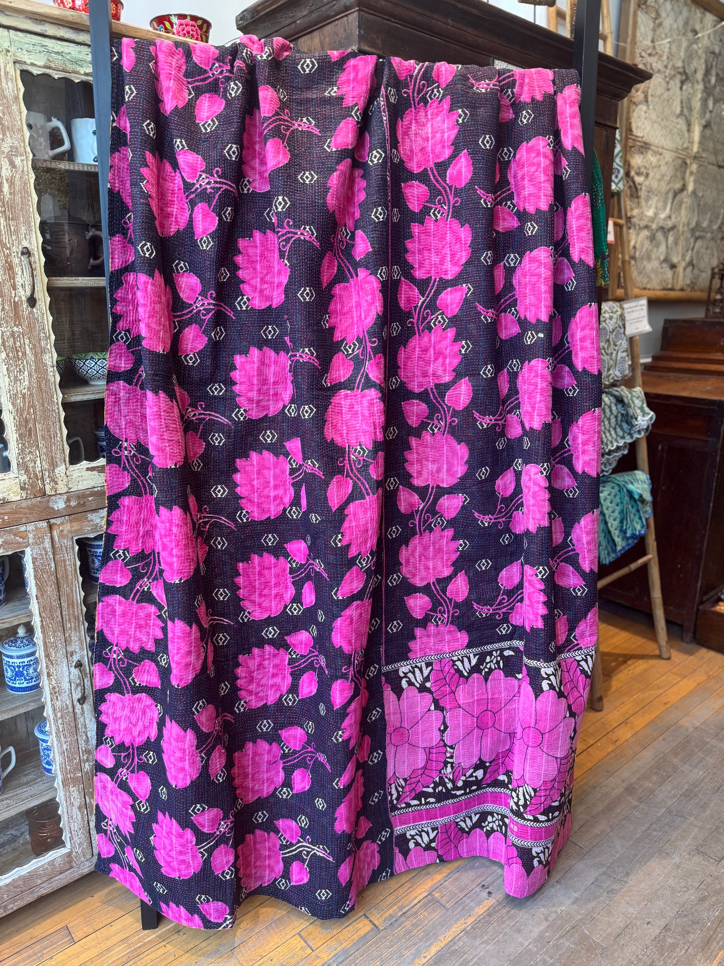 No. 79 Vintage Cotton Handstitched Kantha Throw