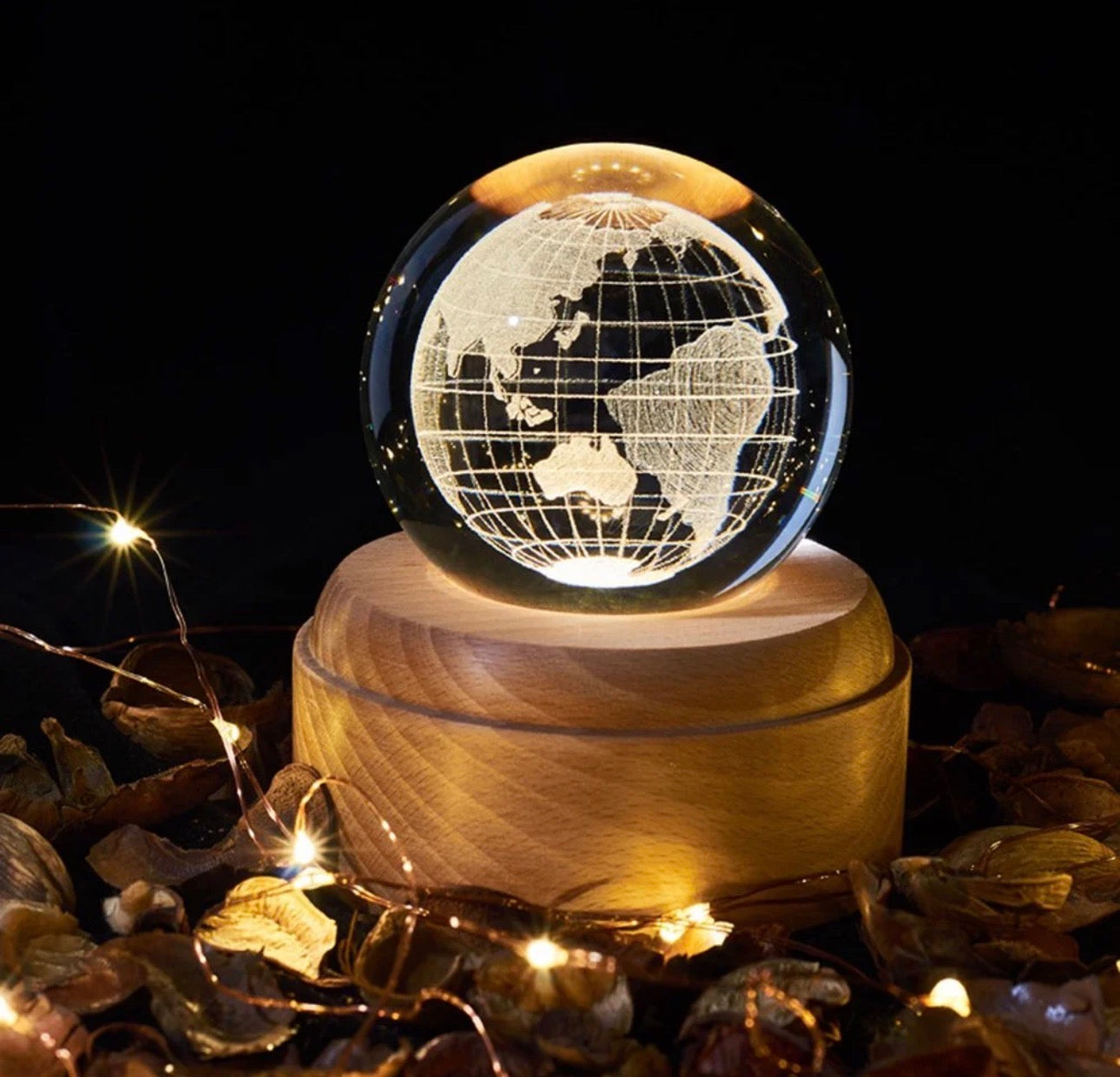 3D Earth Floating Crystal Ball