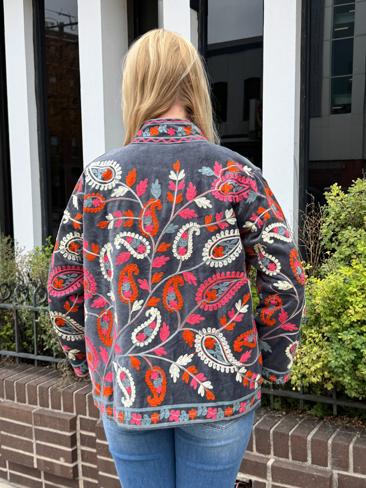 10N. Velvet Suzani Short Jacket