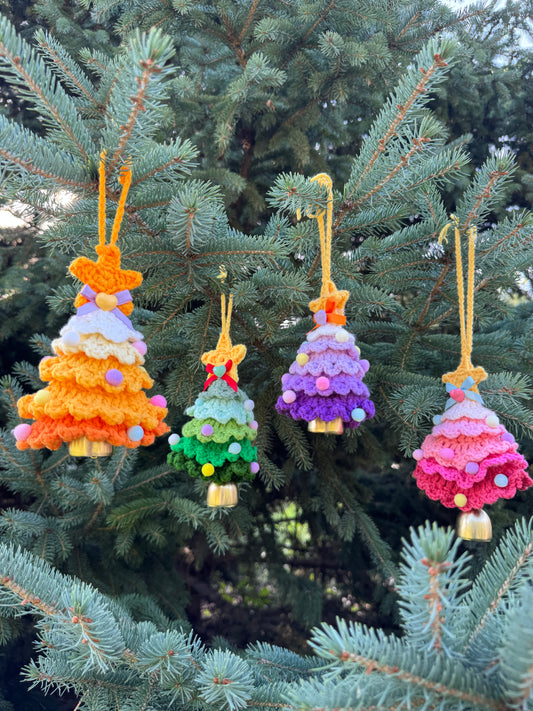 Hand Crocheted Christmas Tree Ornaments