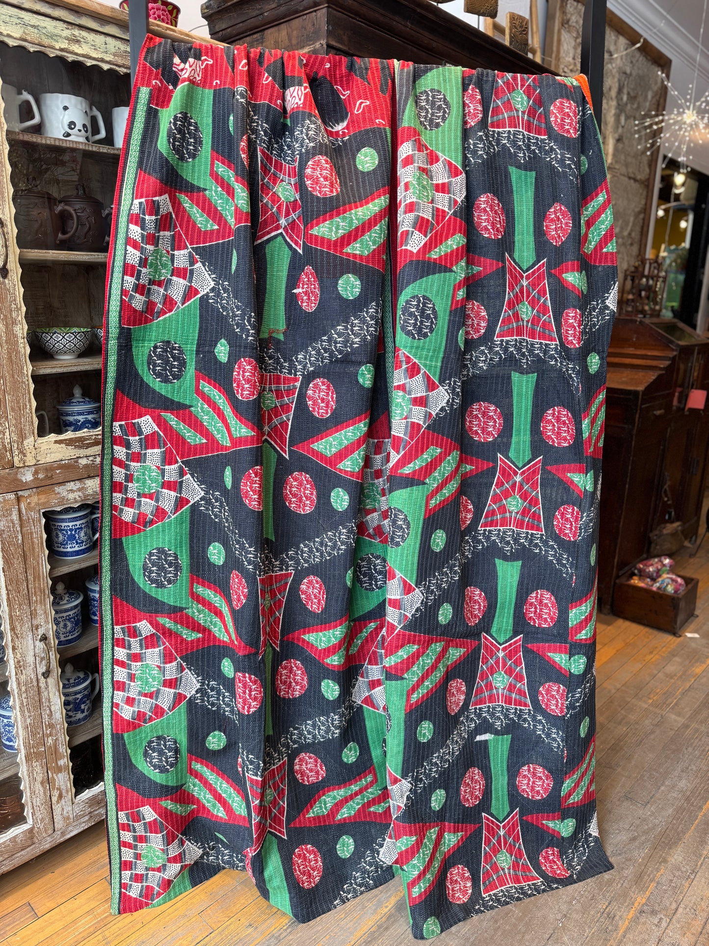 No. 66 Vintage Cotton Handstitched Kantha Throw