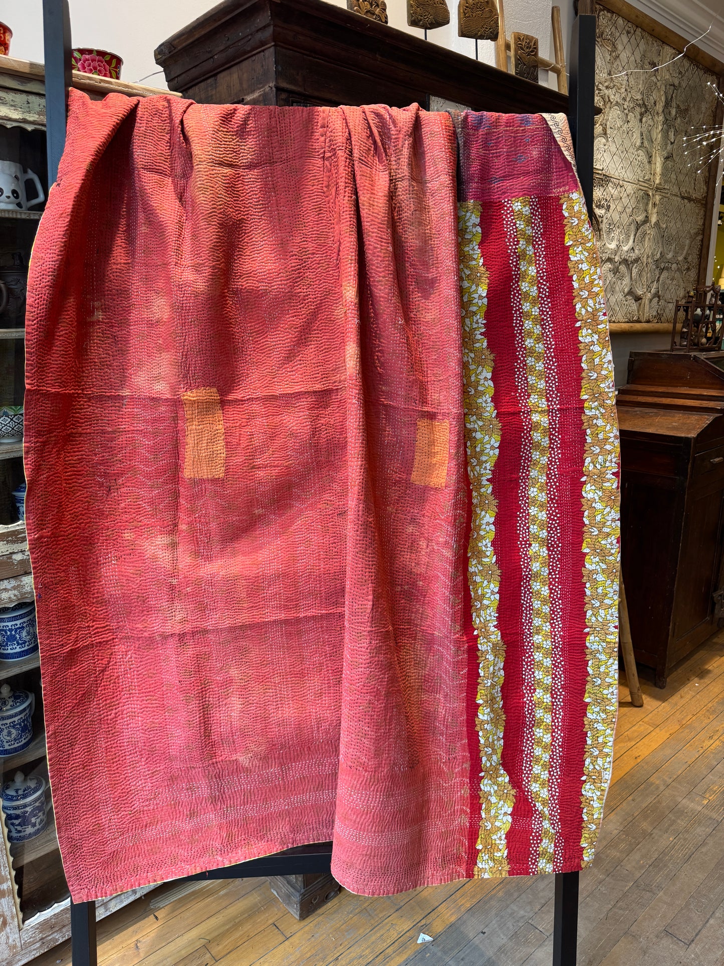 No. 222 Vintage Cotton Handstitched Kantha Throw