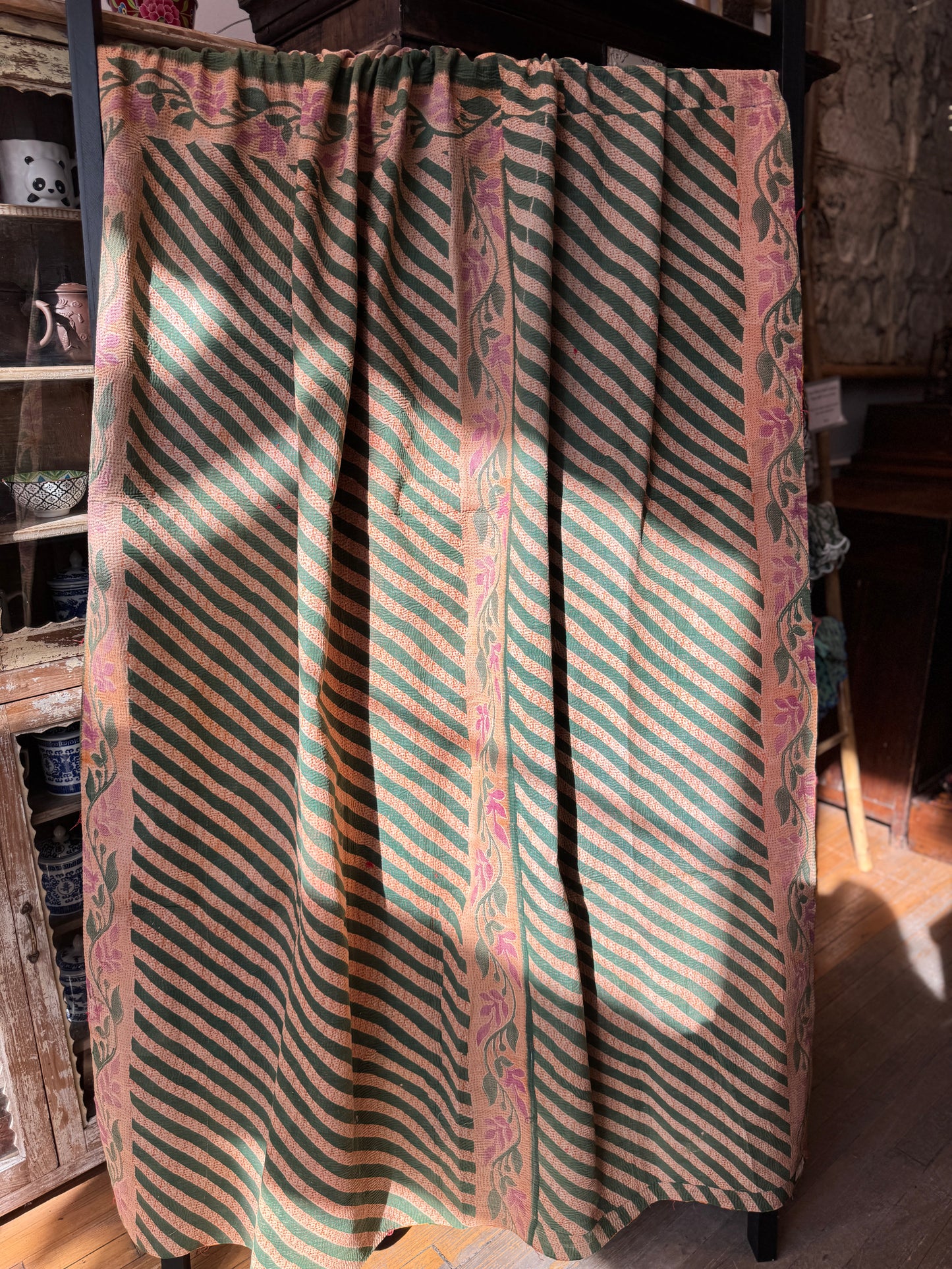 No. 186 Vintage Cotton Handstitched Kantha Throw