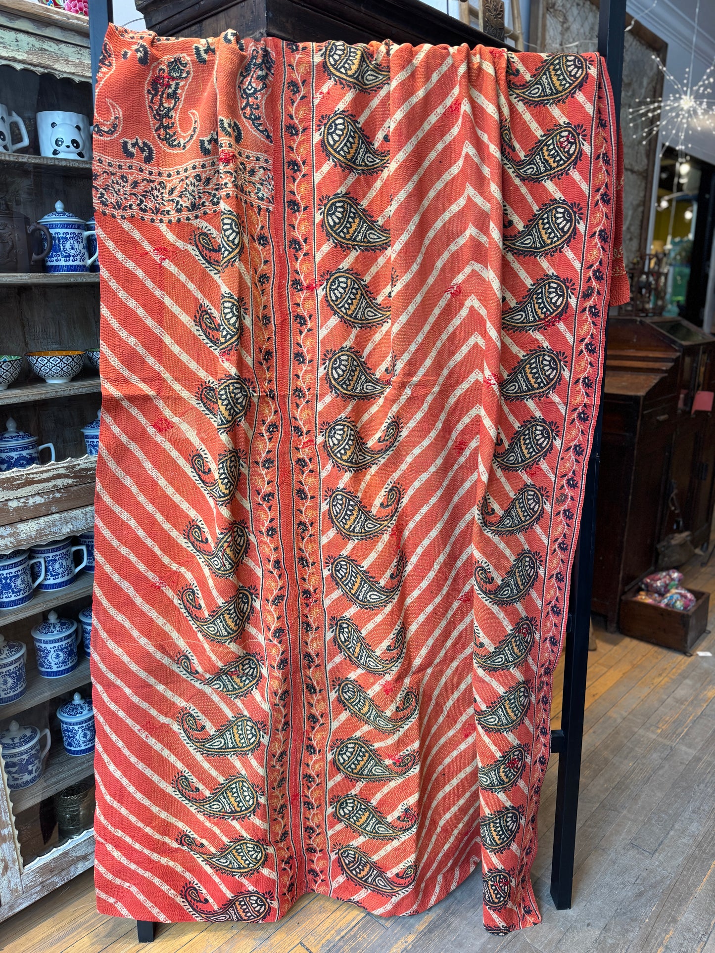 No. 124 Vintage Cotton Handstitched Kantha Throw