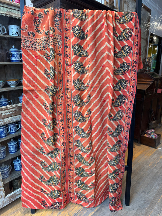 No. 124 Vintage Cotton Handstitched Kantha Throw